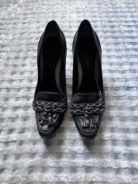 Nine & Co. Black Leather Tassel Loafers